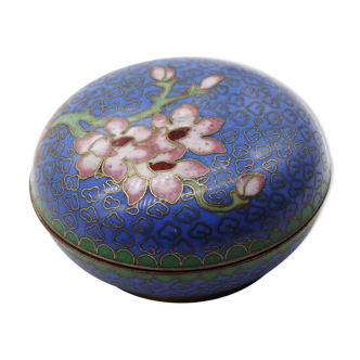 Boite en émaux cloisonné bleu