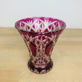Crystal vase of Saint Louis red
