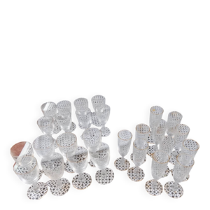 lot de 27 verres en cristal - louis