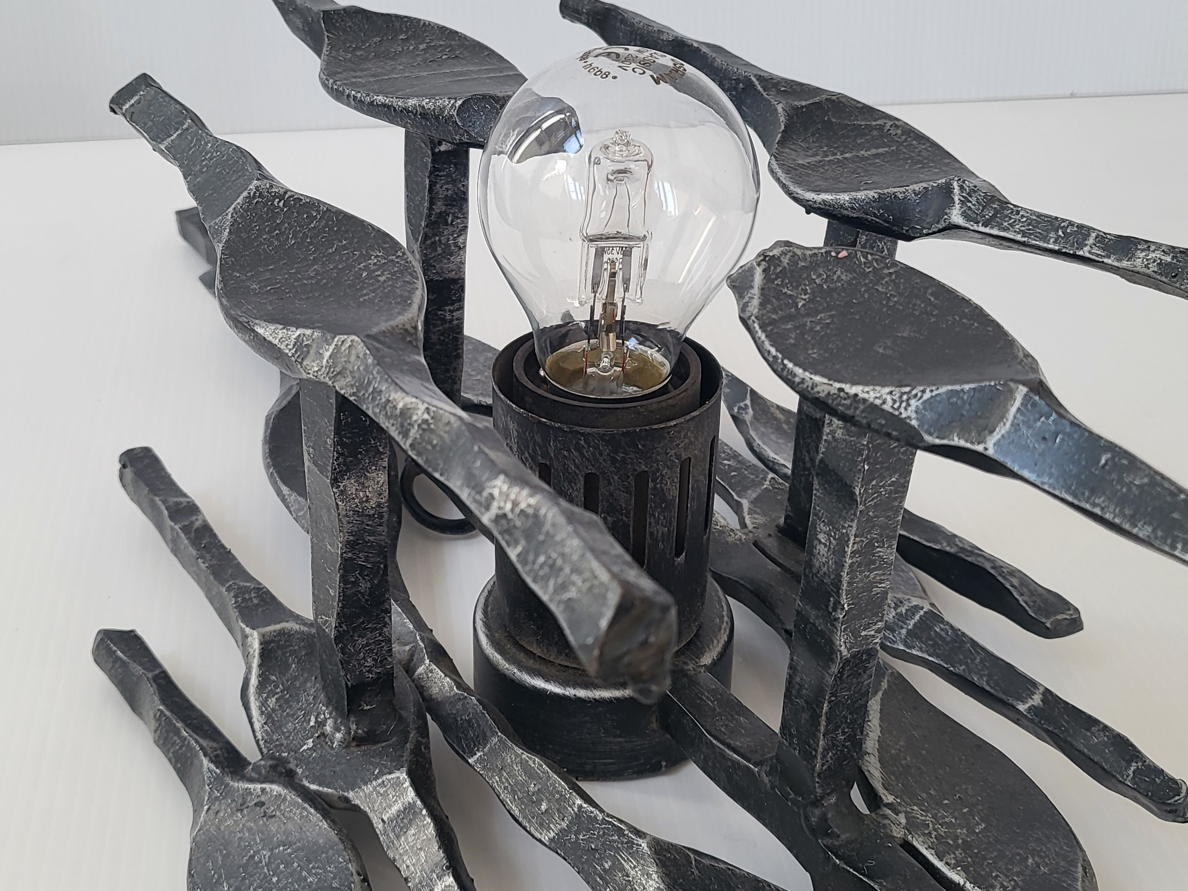 Brutalist wall lamp 1970 vintage