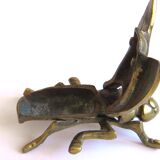 Ashtray "fly" Golden brass