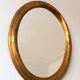 Vintage oval giltwood mirror – Hollywood Regency, Belgium, 1970s