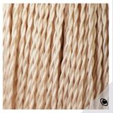 Lampe verre, câble tissu 2 M, abat-jour coton