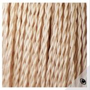 Glass lamp, 2M fabric cable, cotton lampshade