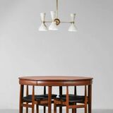 Brass Chandelier Sputnik Light - Vintage Italian Chandelier with 3 Arms