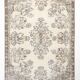 7x9 Cream & Green Floral Pattern Vintage Area Rug, 202x278Cm