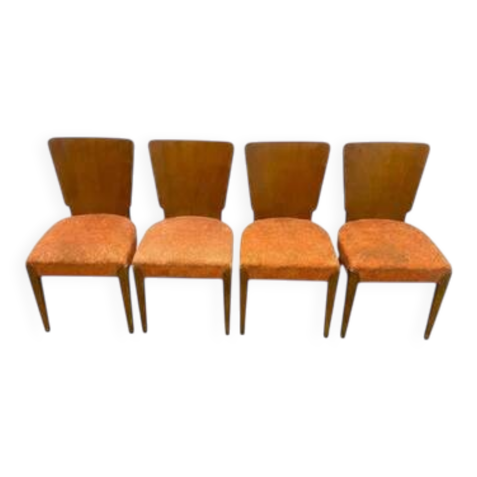 4 chaises par Jindřich Halabala, Tchéquoslovaquie 1960