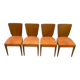 4 chaises par Jindřich Halabala, Tchéquoslovaquie 1960