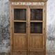 Vaisselier en teck, composé de 2 portes vitrées et 2 tiroirs