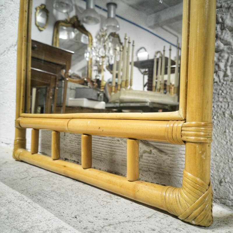Rattan mirror 62x74cm