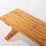 Small solid pine bench-coffee table from 1980’s, Sweden