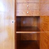 Mid-century modern artisan wardrobe in elm, Sweden, 1940s.