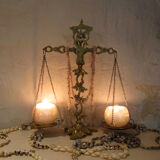 Vintage brass apothecary scale