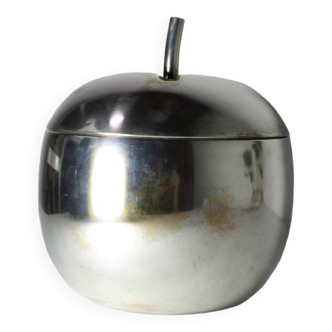 Vintage silver metal tomato ice bucket Italy 1960