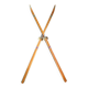 Paire de skis vintage en bois L=202cm