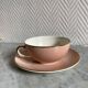 Set of seven pink Villeroy Boch porcelain cups