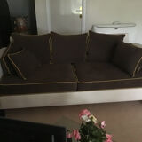 3-seater sofa in two-tone fabric first time