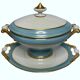 Limoges, soup tureen on stand, porcelain, early 20th century.
