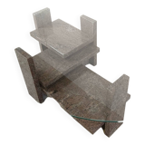 Vintage granite coffee table by Willy Ballez, 1970s
