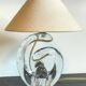 Lampe cristal art déco gravée Paris France