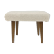 Mid-century Stool in Sheep Skin Fabric, 1970's