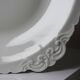 Large, hollow serving dish in fine white Limoges porcelain, vintage/antique