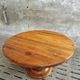 Table ronde ancienne en noyer 140 cm