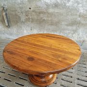 Old round table walnut dining table 140 cm