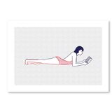 Illustration A4 naiade no. 4/8 bretagne baigneuse mer
