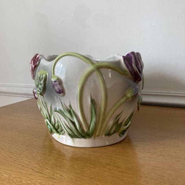 Vintage barbotine planter