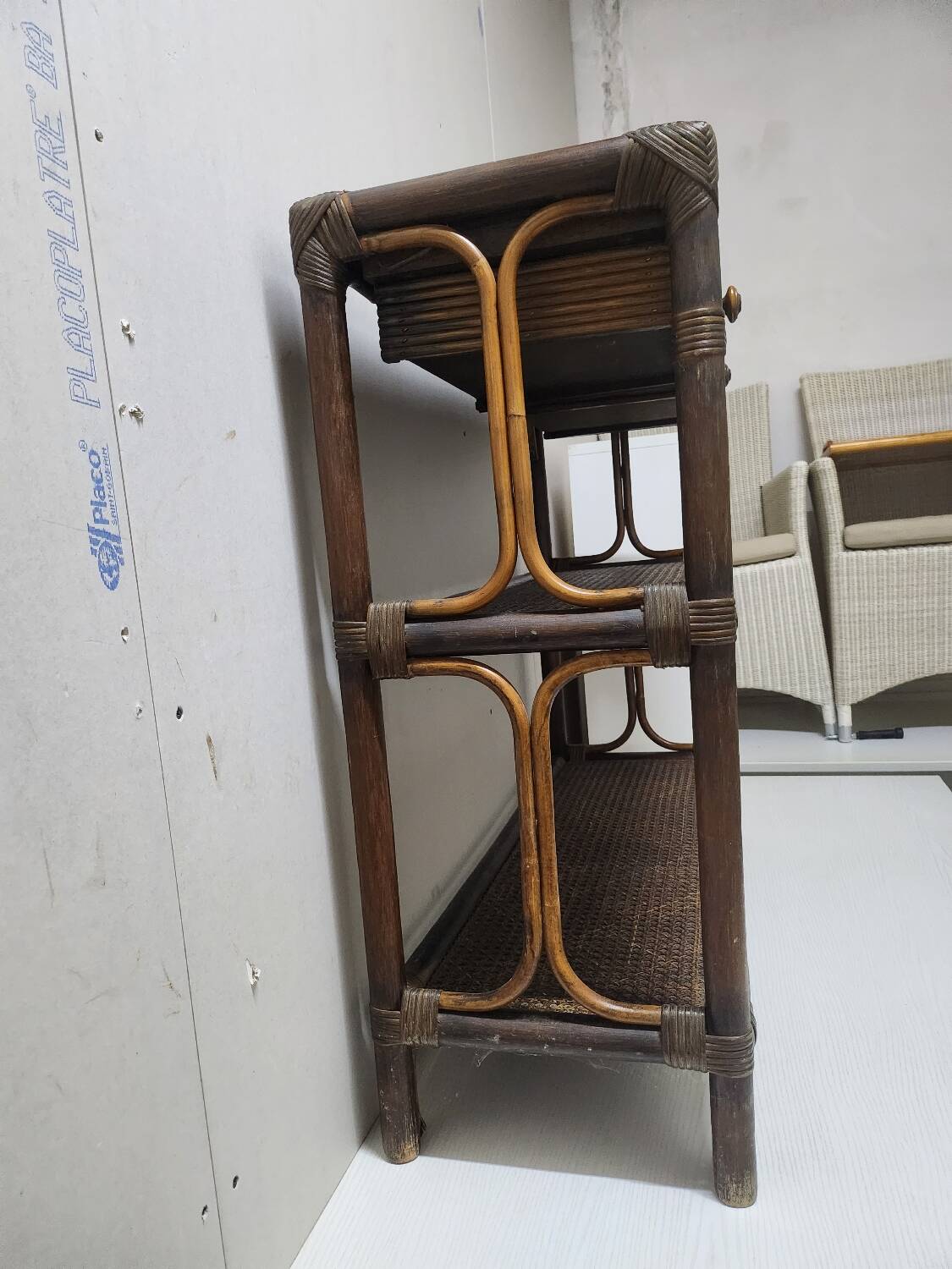 Rattan chest of drawers from the 70s