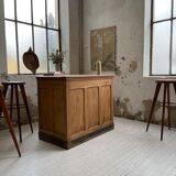 Early 20th century oak trade counter