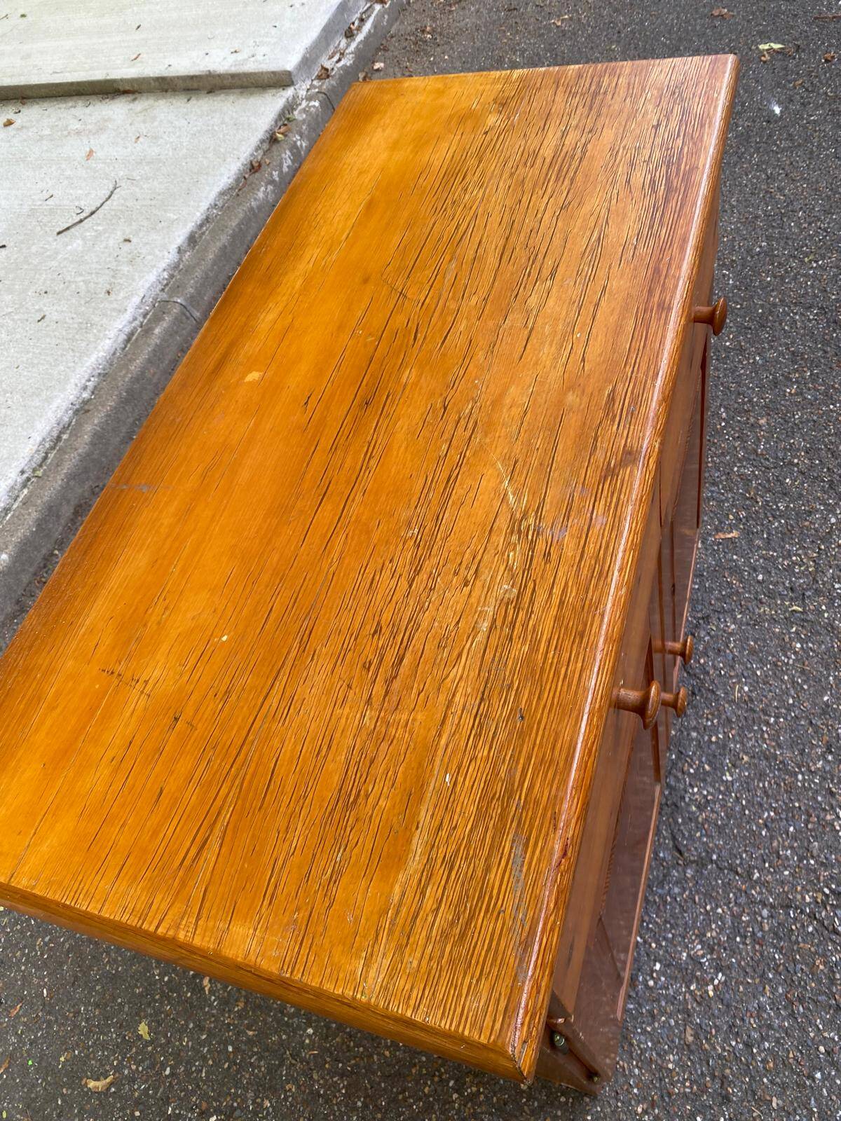 Commode buffet scandinave 2 portes et 2 tiroirs en bois massif pin 97cm