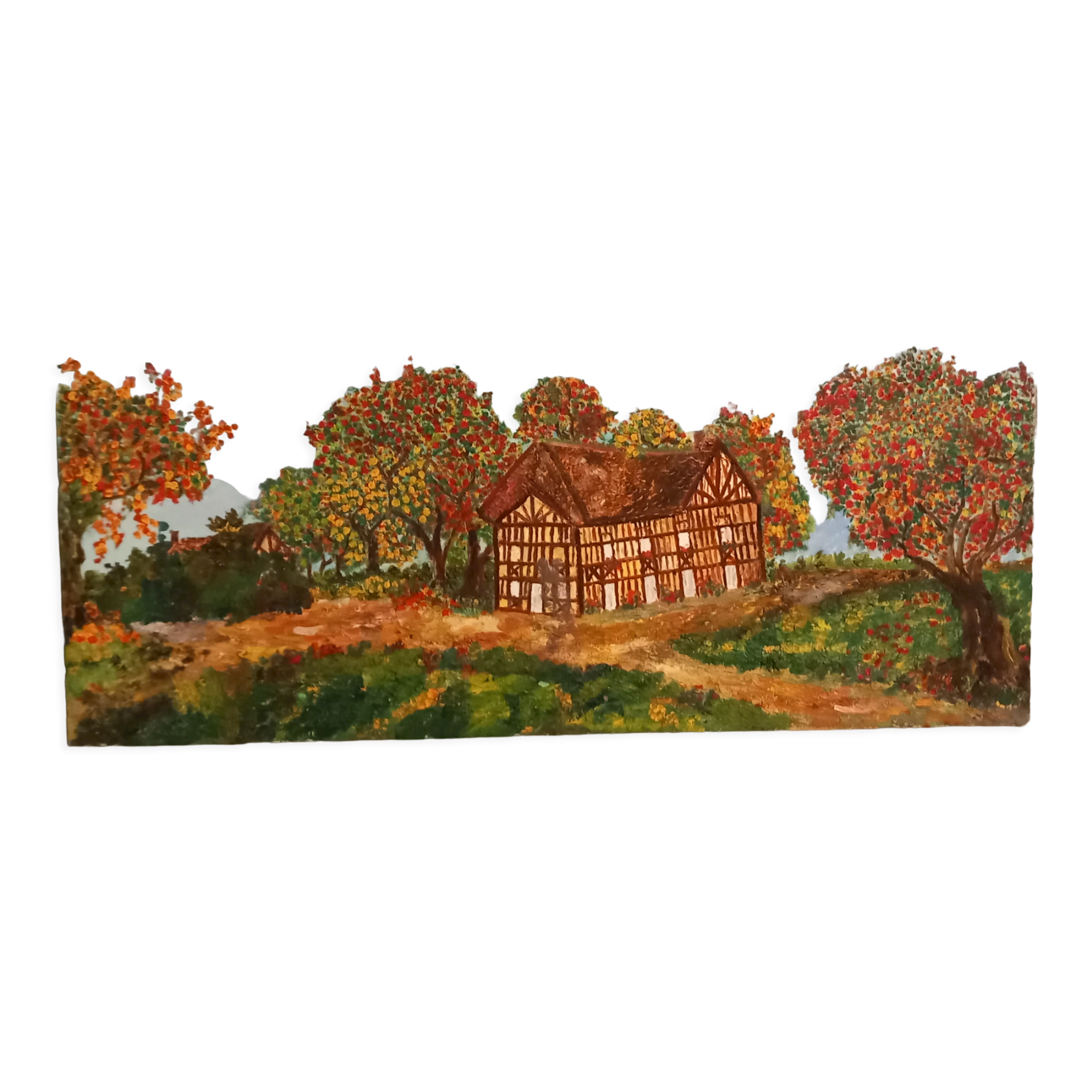 Oil on canvas-illustration