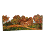 Oil on canvas-illustration