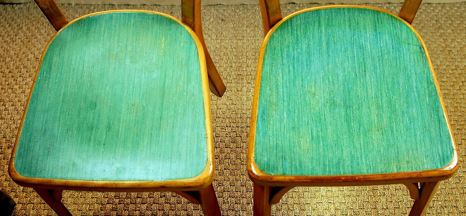 Pair of bistro baumann chairs  50 years