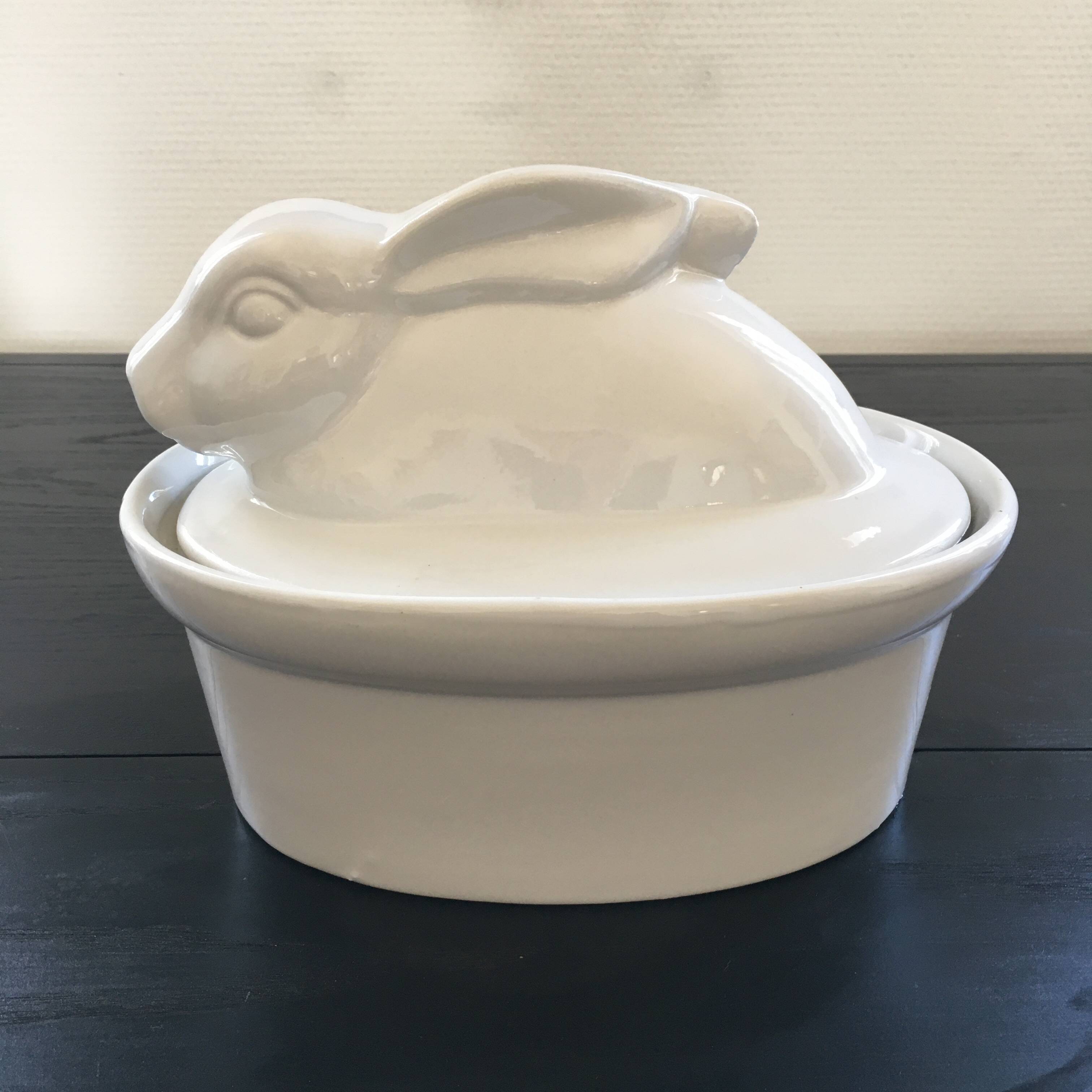 Terrine lapin en porcelaine