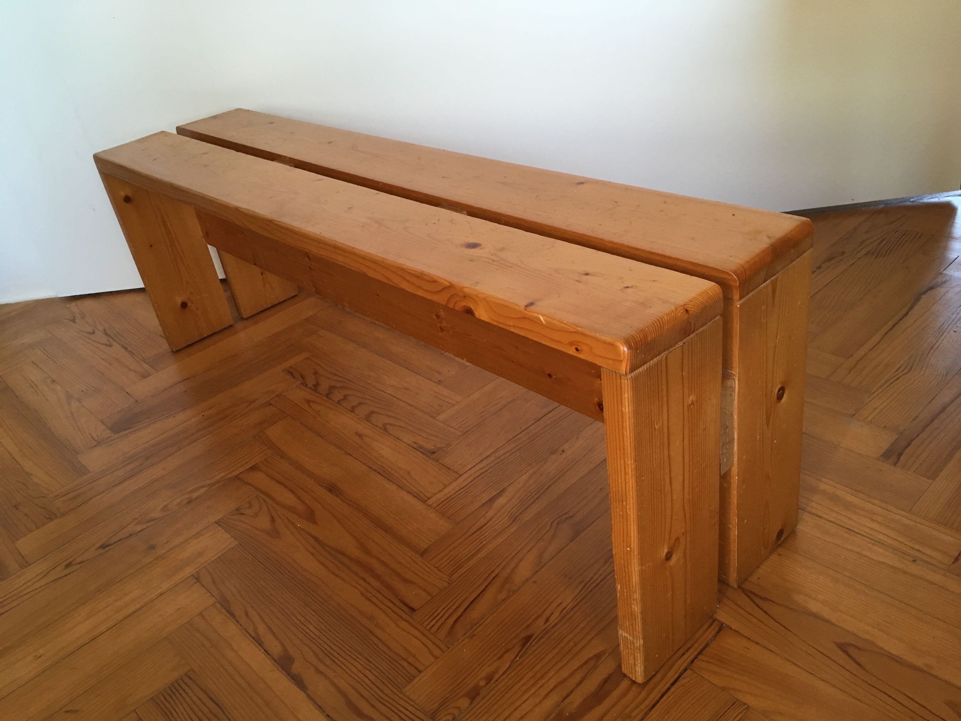 Charlotte Perriand pine bench