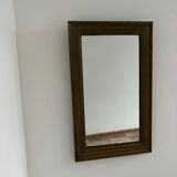 Antique french brass bistro mirror