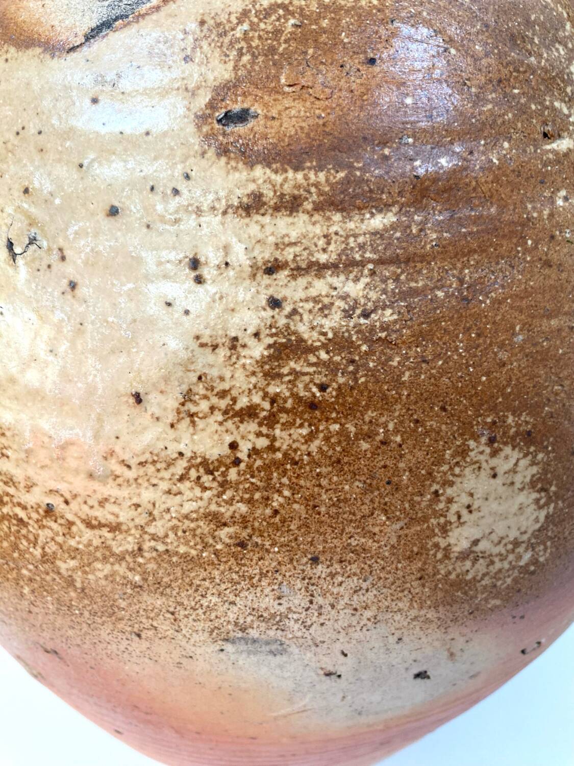 Large old vinegar jar in glazed stoneware