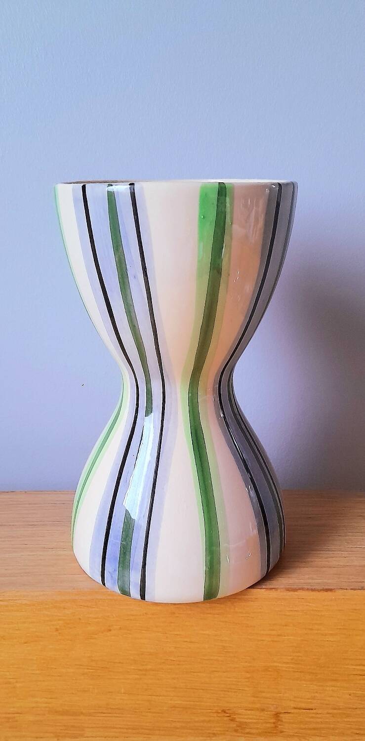 Vase diabolo en céramique émaillée, 1960.