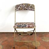 Vintage folding chair - upcycling - tapestry - Large Rainbow tree