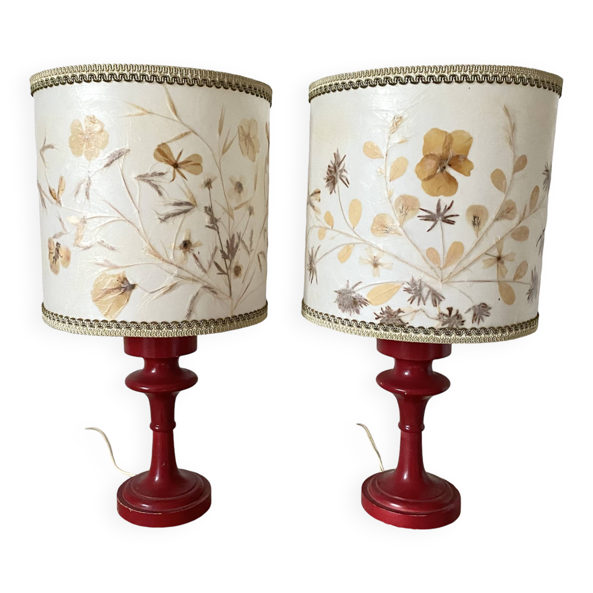 Pair of vintage bedside lamps