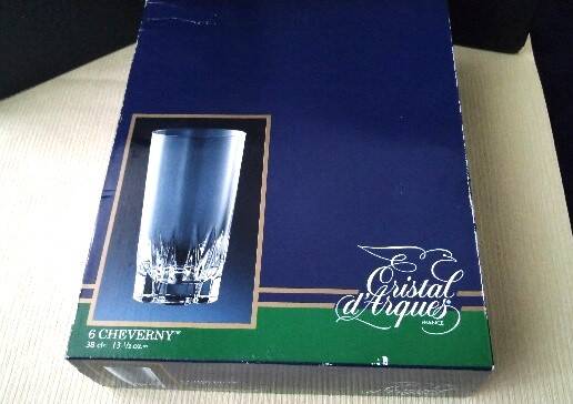 Set of 6 Cristal d'Arques Cheverny water or orangeade glasses