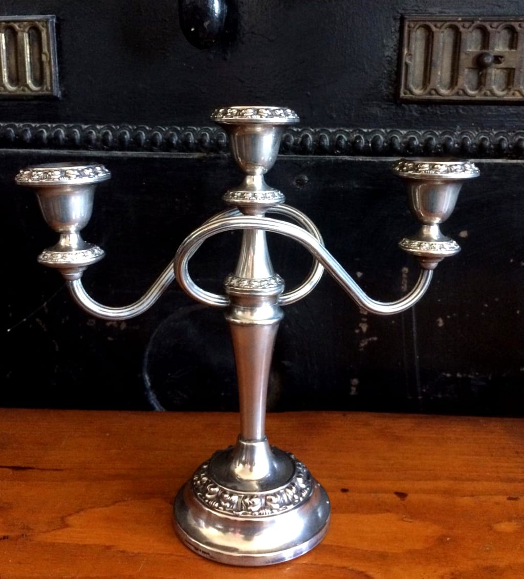 Pair of Victorian chandeliers in Silver Metal English