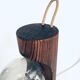 Brutalist wooden table or wall lamp attributed to Temde Leuchten, Switzerland, 1960s.