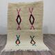 White Berber rug with decoration, 250cm x 150cm