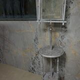 Miroir avec support de rasage réglable en fonte