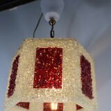 Scandinavian perplex granite chandelier Roland Konst vintage 70