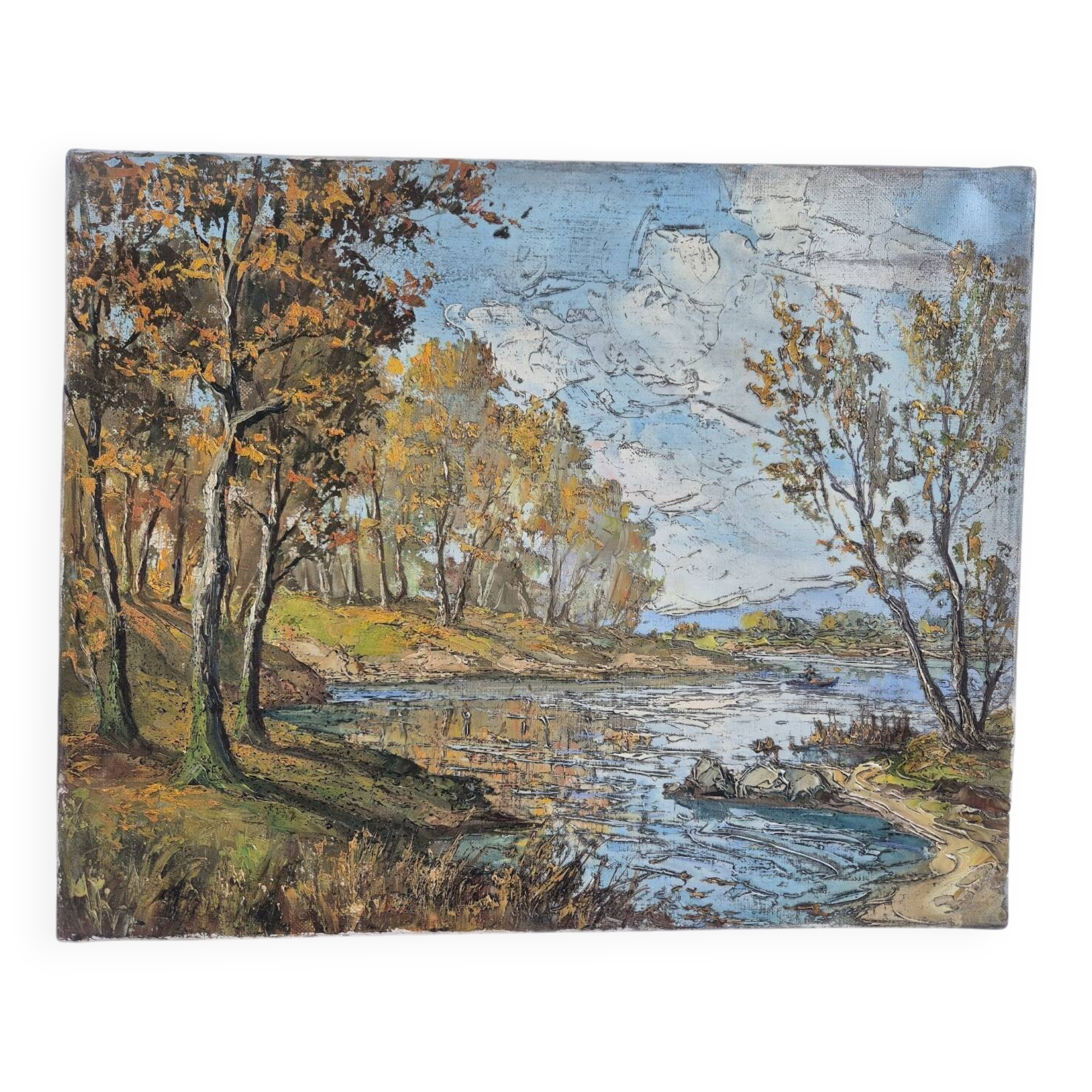 Reflections on the pond - Oil on canvas